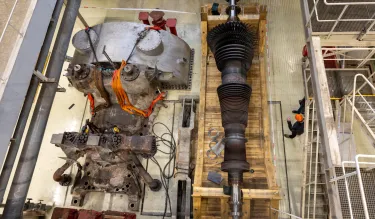 Demontáž rotoru turbíny